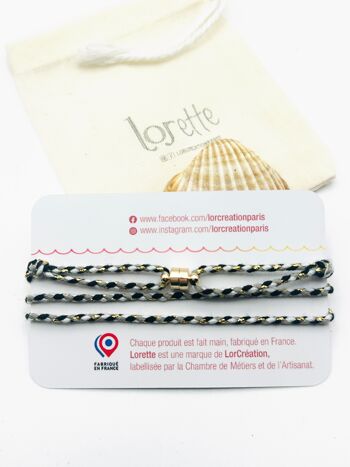 Bracelet collier - Poudre d'or - Noir & Or 2