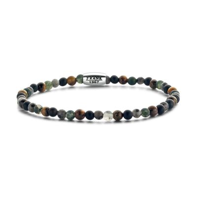 Bracciale elasticizzato perline multicolori - 7FB-0458