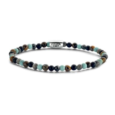 Bracciale elasticizzato perline multicolori - 7FB-0459