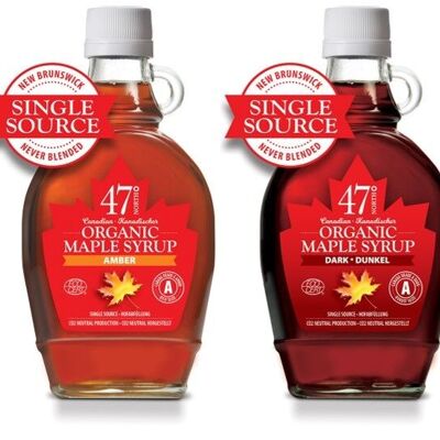 4 grades de sirop d'érable de source unique Canada Grade A DORÉ, AMBRE, FONCÉ ET TRÈS FONCÉ 250 g chacun