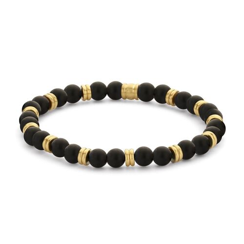 Black beads stretch bracelet - 7FB-0463