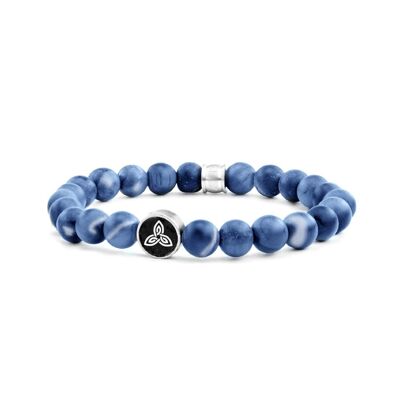 Bead stretch bracelet matt sodalite 8mm - 7FB-0465