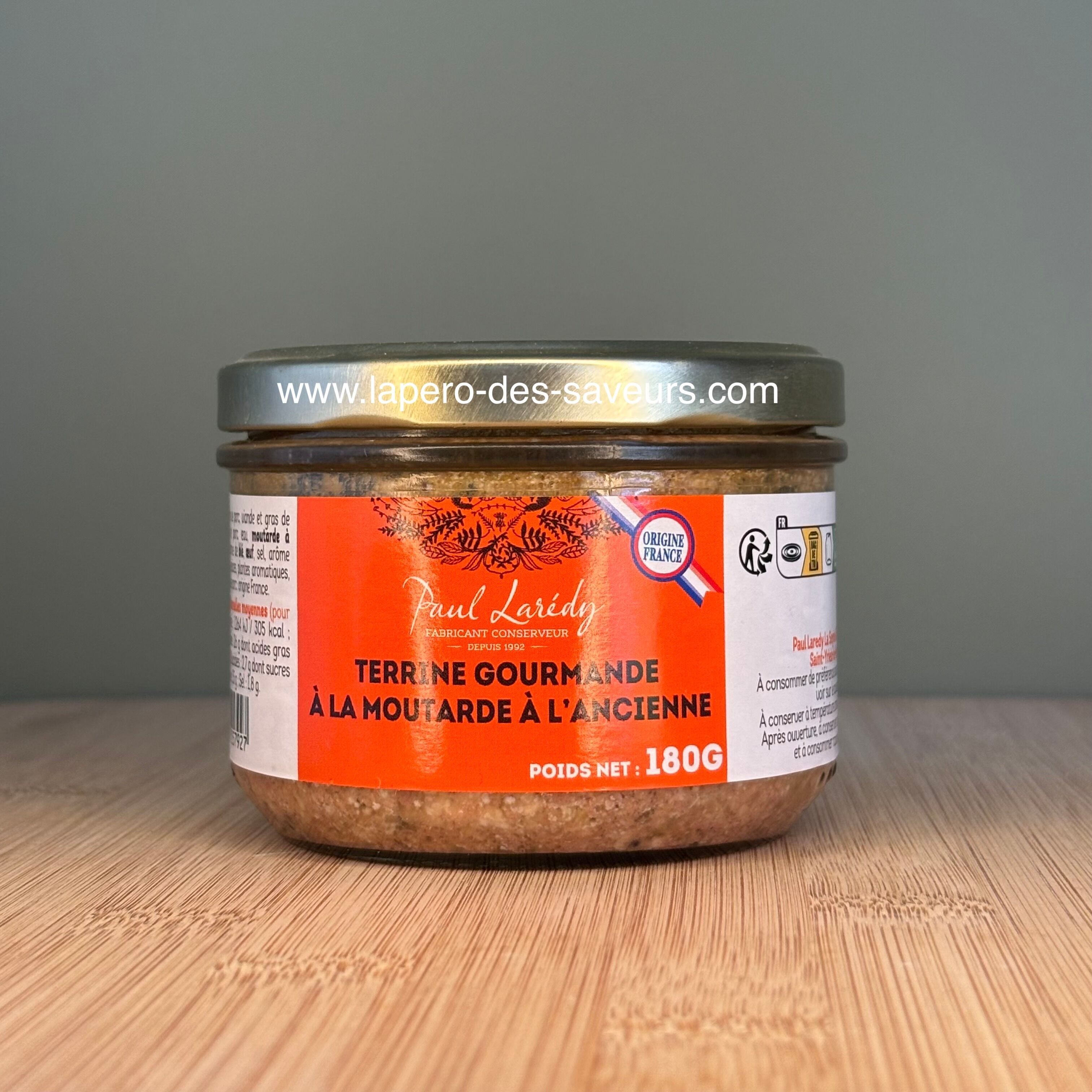 Terrine gourmande à la moutarde à l'ancienne 180g