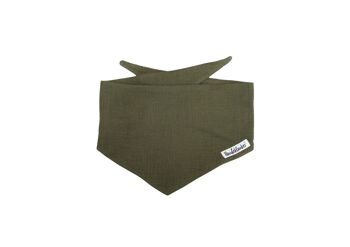 Bandana pour chien mousseline olive