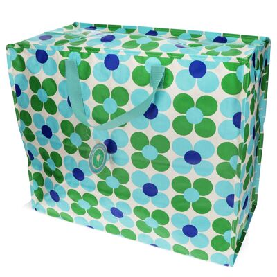 Bolsa de almacenamiento Jumbo - Daisy azul y verde