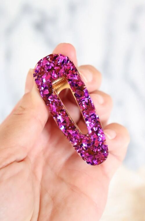 Barrette Triangle Alu Violet