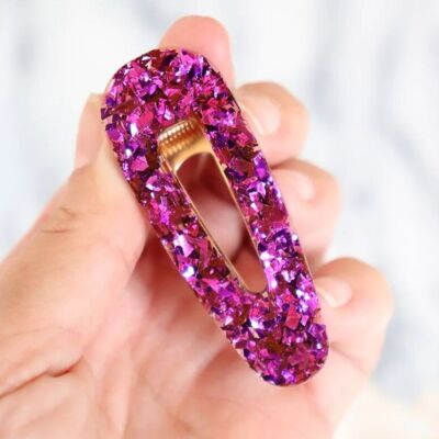 Purple Aluminum Triangle Barrette