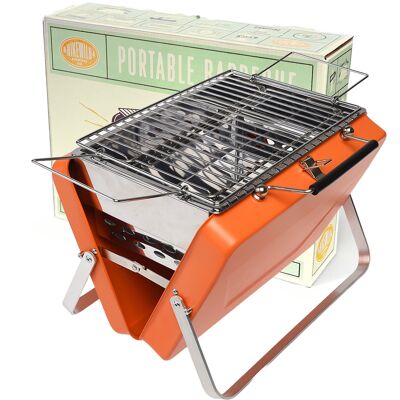 Portable suitcase BBQ - Burnt orange