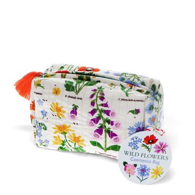 Trousse de maquillage matelassée - Fleurs sauvages