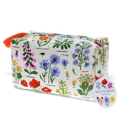 Trousse de toilette matelassée - Fleurs sauvages