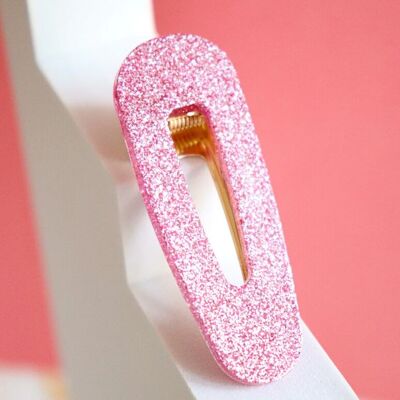 Barrette triangle paillettes rose ballerine