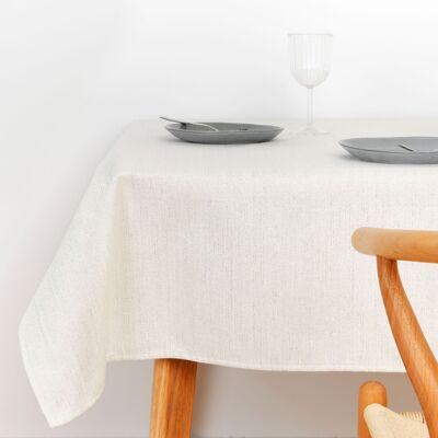 Nappe Jacquard R17948 Lurex Argent Naturel