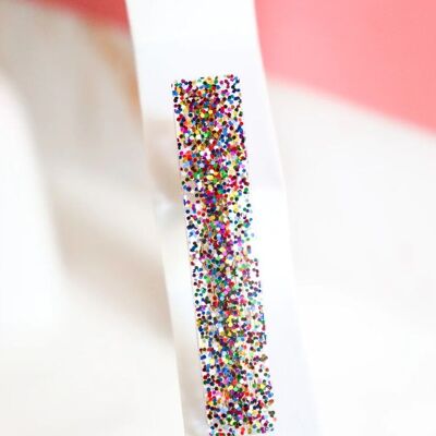 Straight hair clip with carnival sequins