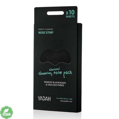 YADAH – Reinigende Nasenpackung mit Aktivkohle, 10 Stück