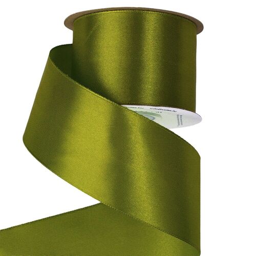 Satin ribbon 50mm x 22.86m - Dark olive green