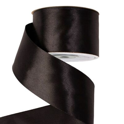 Satinband 50 mm x 22.86 m – Schwarz