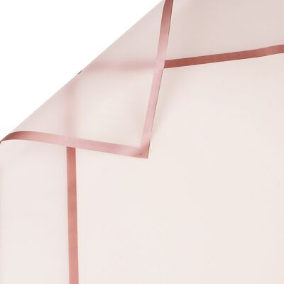 Mattes Folienblatt mit transparentem Rahmen, 58 x 58 cm, 20 Stück. - Weiß