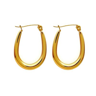 Creole-oval Edelstahl-gold
