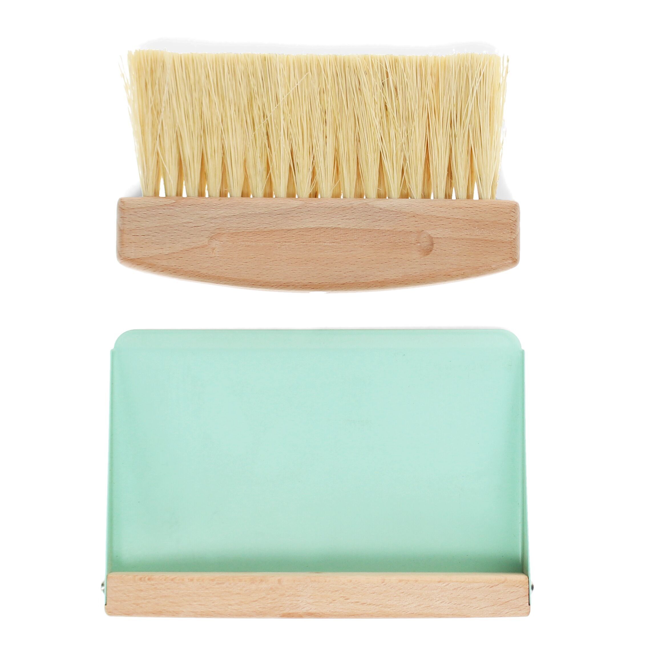 Wooden table brush and pan set - Pistachio