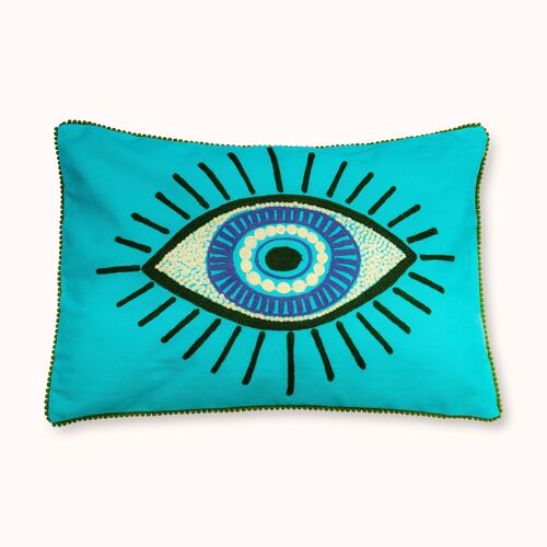 Kissenhülle Turquoise Evil Eye