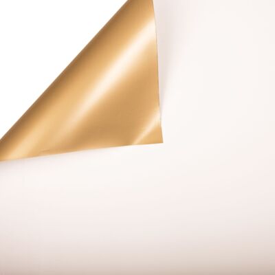 Hoja de lámina blanca/dorada 58 cm x 58 cm, 20 piezas
