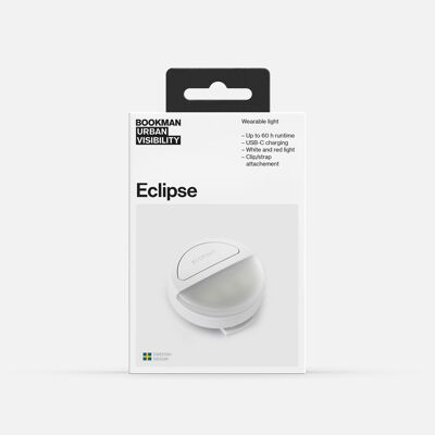 Luce di sicurezza Eclipse (bianca) — ricaricabile, indossabile, visibile