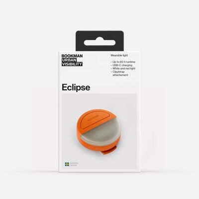 Luce di sicurezza Eclipse (arancione) — ricaricabile, indossabile, visibile