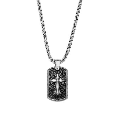 Stainless steel necklace with Cross pendant - 7FN-0008