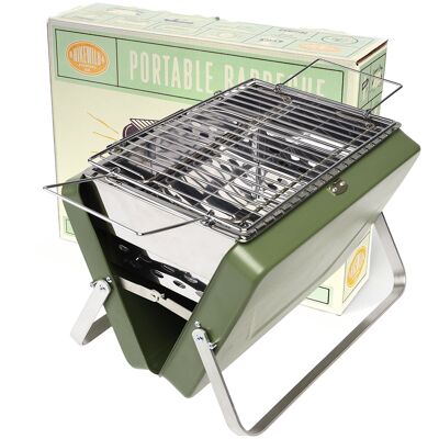 Valise portable BBQ - Vert kaki