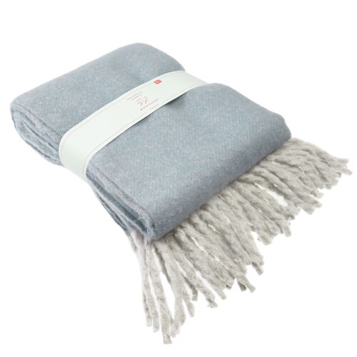 Ultra soft woven blanket (127 x 152cm) - Light blue