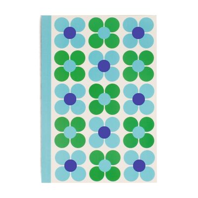 Cuaderno A5 - Daisy azul y verde