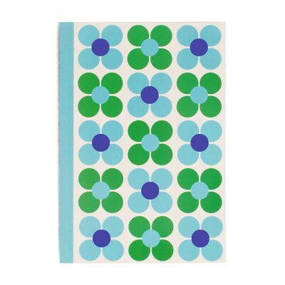 A5 notebook - Blue and green Daisy