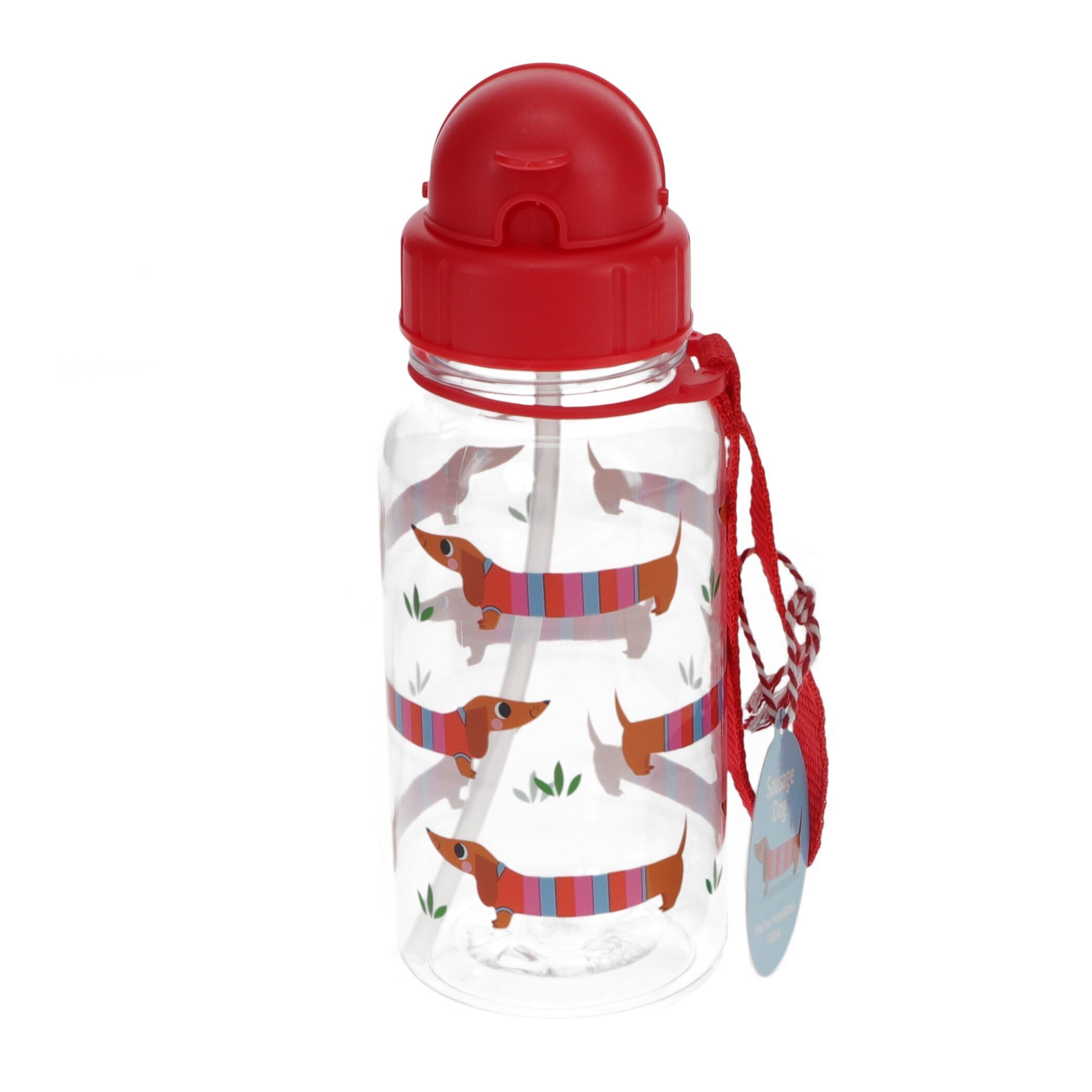 Borraccia per bambini con cannuccia 500ml - Sausage Dog