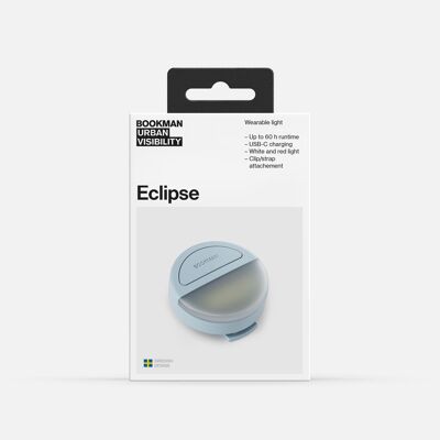 Lampe de sécurité Eclipse (bleu clair) — rechargeable, portable, visible