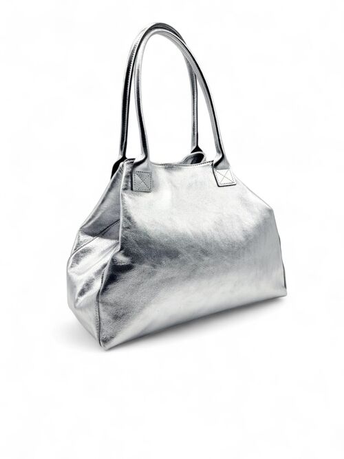 Sac cuir Lola - Laminat Silver