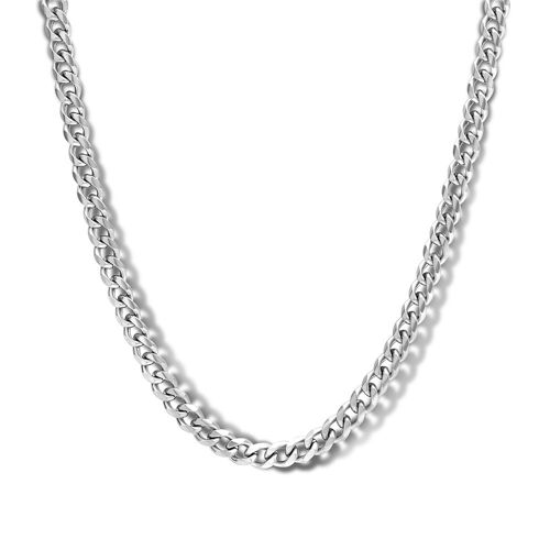 Necklace gourmet chain 7*3mm brushed ips 60cm - 7FN-0018