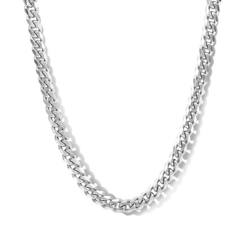 Necklace gourmet chain 10*4mm brushed ips 60cm - 7FN-0019