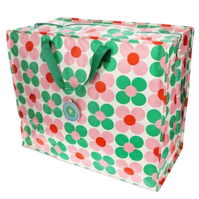 Bolsa de almacenamiento Jumbo - Daisy rosa y verde