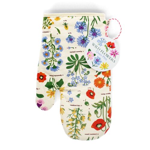 Single oven mitt - Wild Flowers