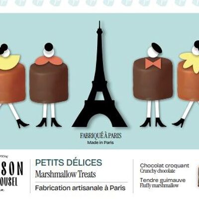 Petits délices guimauve vanille enrobés de chocolat