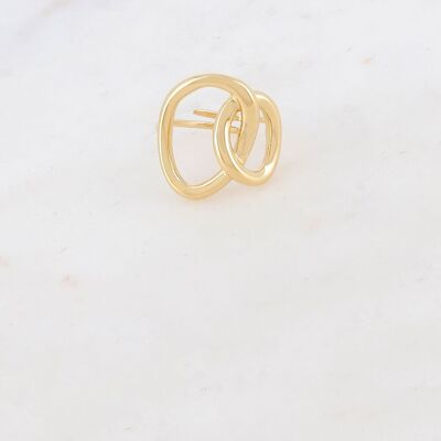 Thin ring with 2 smooth intertwined rings