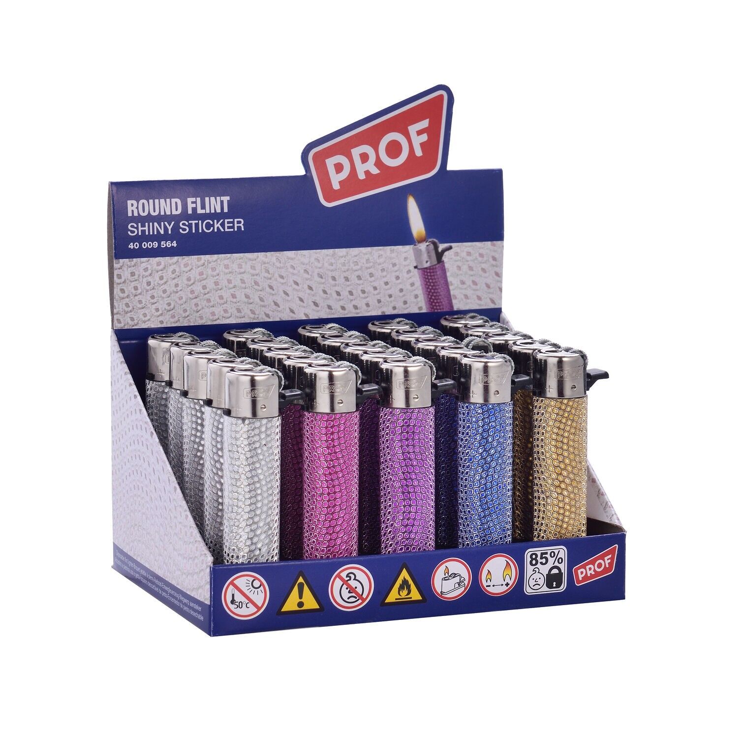 PROF - Encendedor redondo de strass