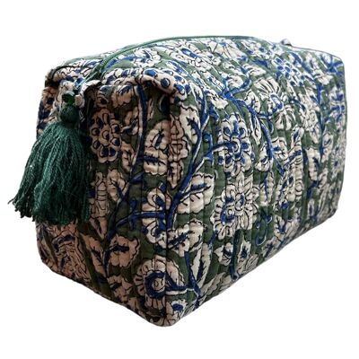 BLOCK-PRINT TOILETRIES BAG