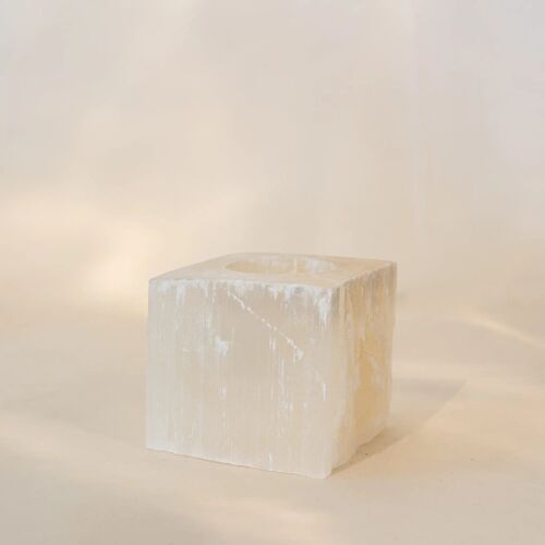 Selenite Square Tea-light