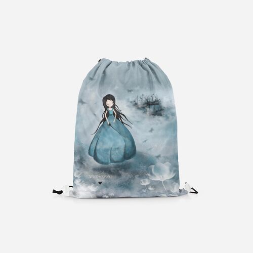 Pirate Anne- Drawstring Backpack-handmade bag