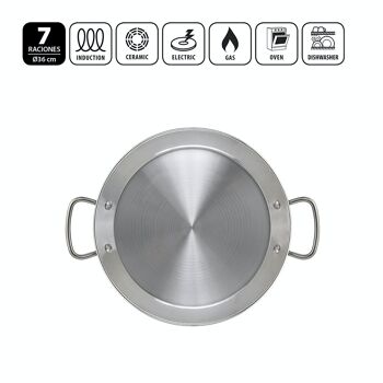 Metaltex Paellera Inox INDUCTION 36 cms 7 Portions 2