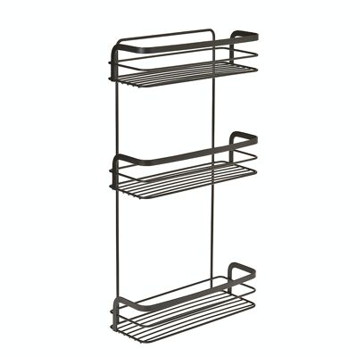 Bathroom Shelf 3 Levels ORIGIN LAVA Series by Metaltex. Touch-Therm® finish Color Black