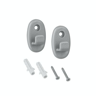 Set of 2 Plastic Hooks ONDA Series by Metaltex