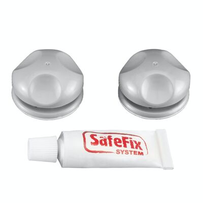 Set of 2 supports with glue Safefix EUREKA Series of Metaltex