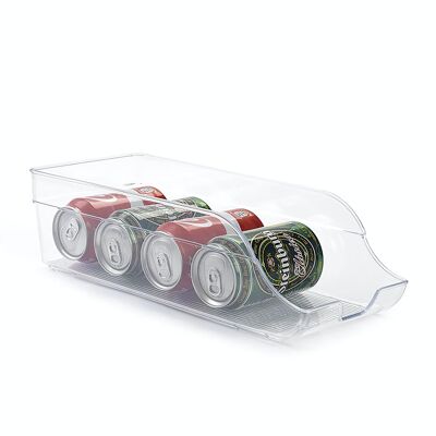 Organizer Frigorifero Trasparente Metaltex per Lattine 35,5x15x10 cm N° 13